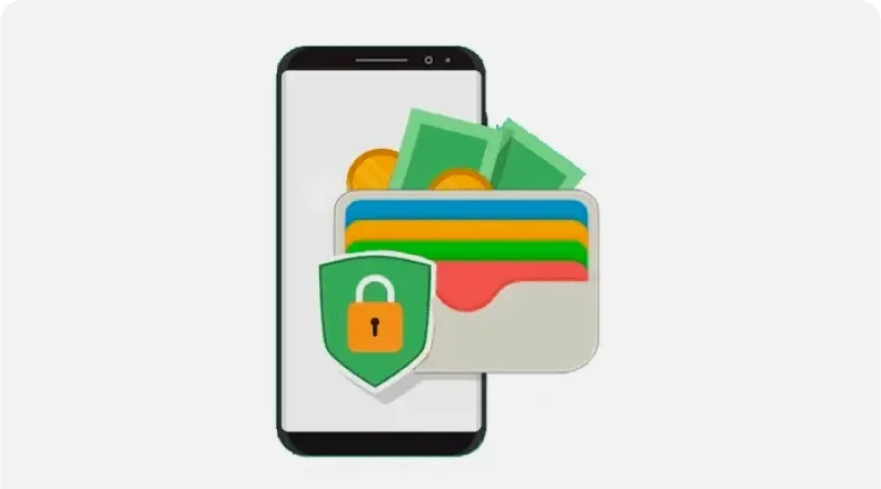 Using a digital business card in Apple Wallet, showcasing professional details and multimedia, securely managed with Scanova.