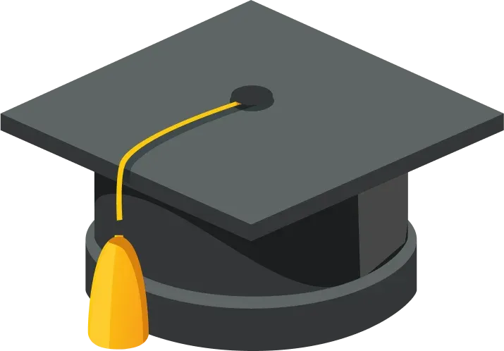 Graduation hat symbolizing smart learning with Scanova.