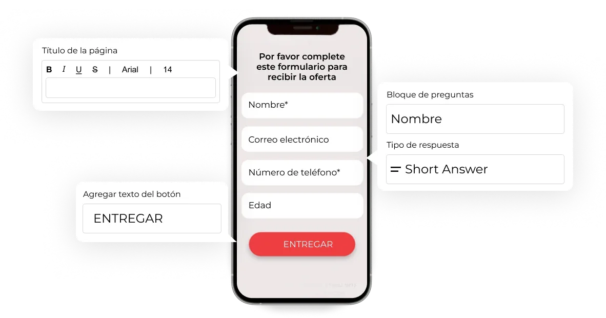 Cree formularios personalizados para capturar clientes potenciales.