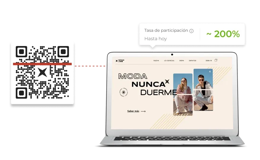 Aumente el tráfico en su sitio web con códigos QR para enlaces.