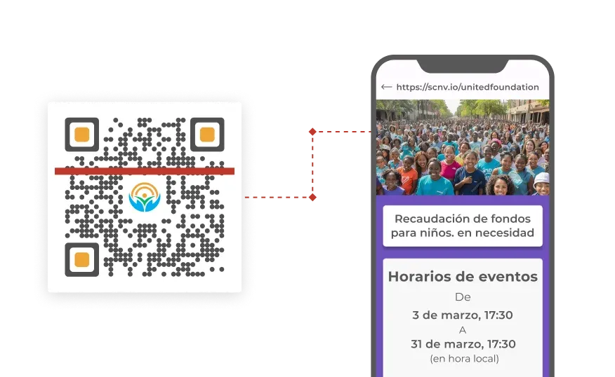 Utilice códigos QR personalizados para compartir detalles del evento y garantizar un registro sin problemas.