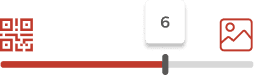 An adjustment slider for personalised QR code weight to balance the emphasis between the AI-generated image and the QR code.