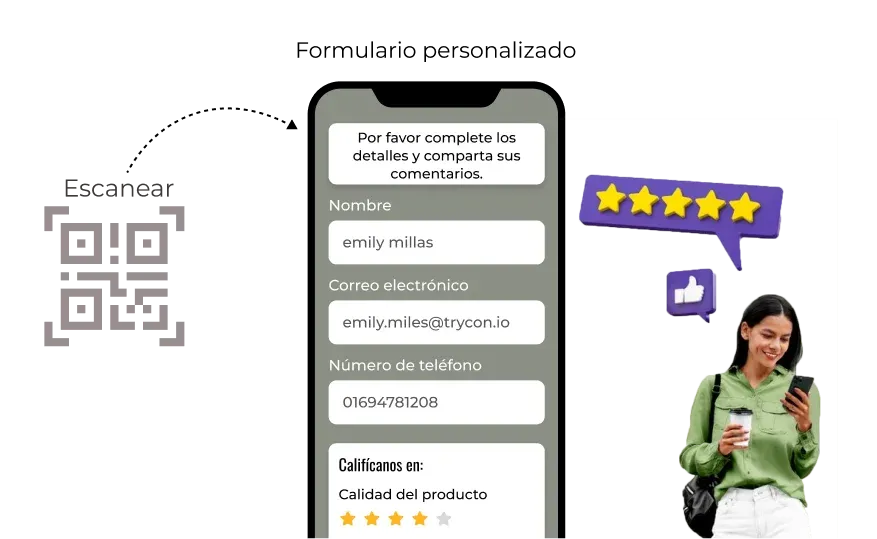 Las marcas minoristas pueden recopilar comentarios de los clientes mediante códigos QR dinámicos.