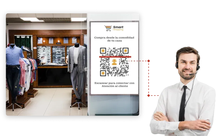 Permita que los clientes se pongan en contacto con su equipo de soporte simplemente escaneando un código QR.