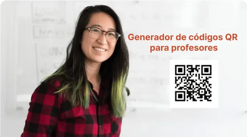 Profesor que utiliza el generador de códigos QR de Scanova para involucrar a los estudiantes.