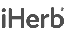 An example of retail brands using our QR Code Generator, shown with iHerb's logo.