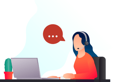 Customer support executive assisting a client, offering instant and comprehensive help during Scanova's support hours